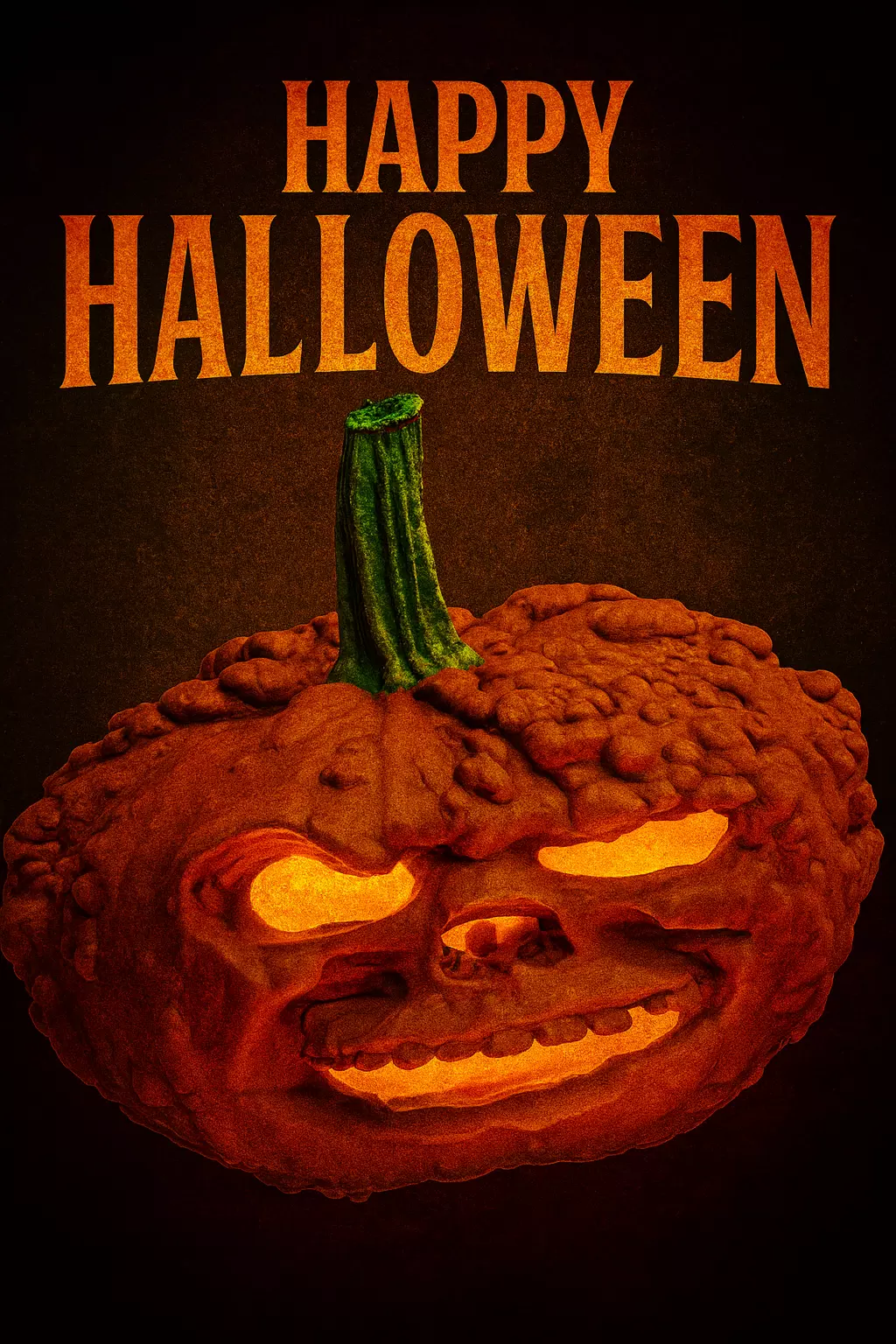 Skull Pumpkin Lantern 3D print model_6