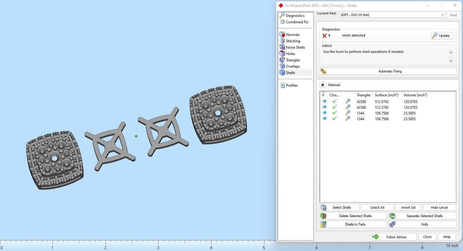 Custom Cushion Square Shape Round Diamond Studs - Earrings 10mm 3D print model_21