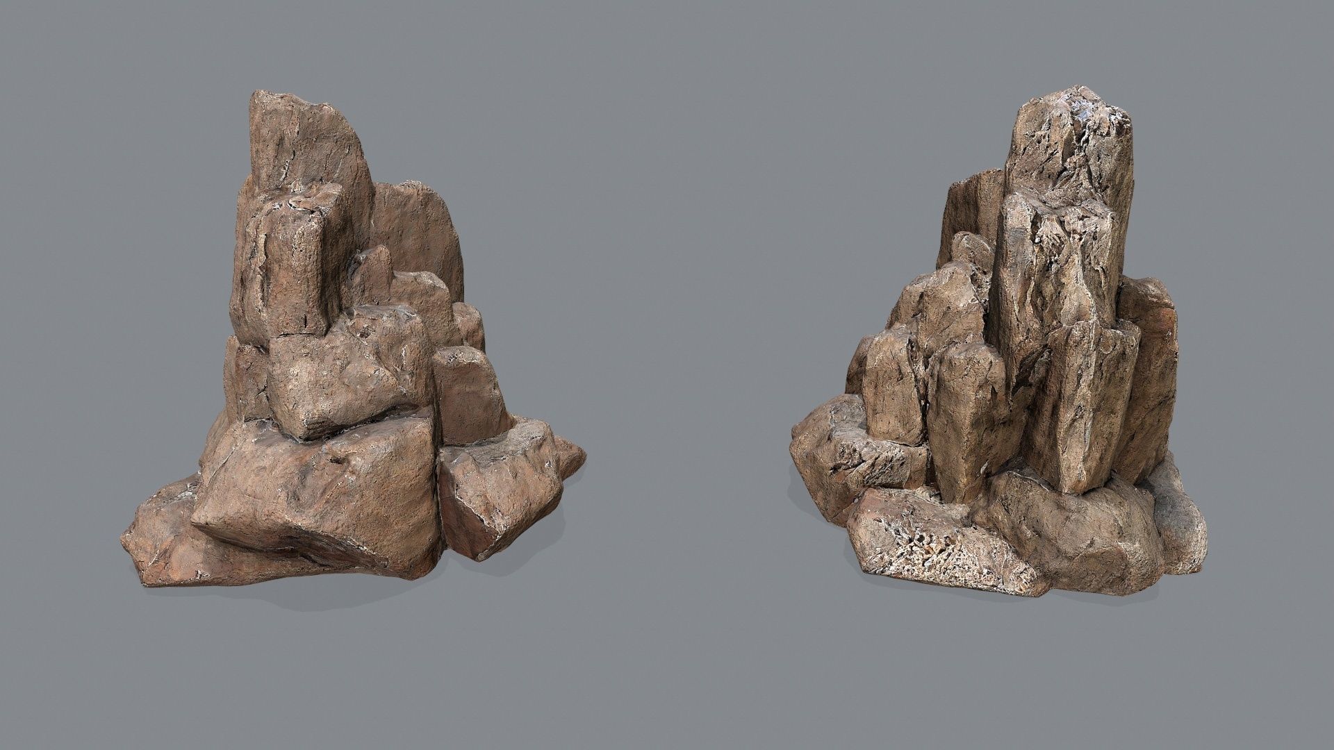 desert rocks Low-poly 3D model_16