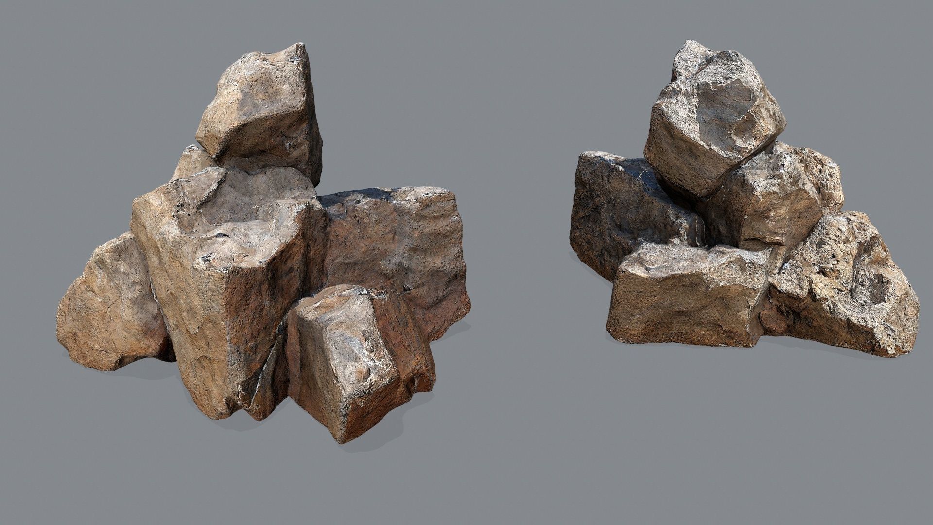 desert rocks Low-poly 3D model_11