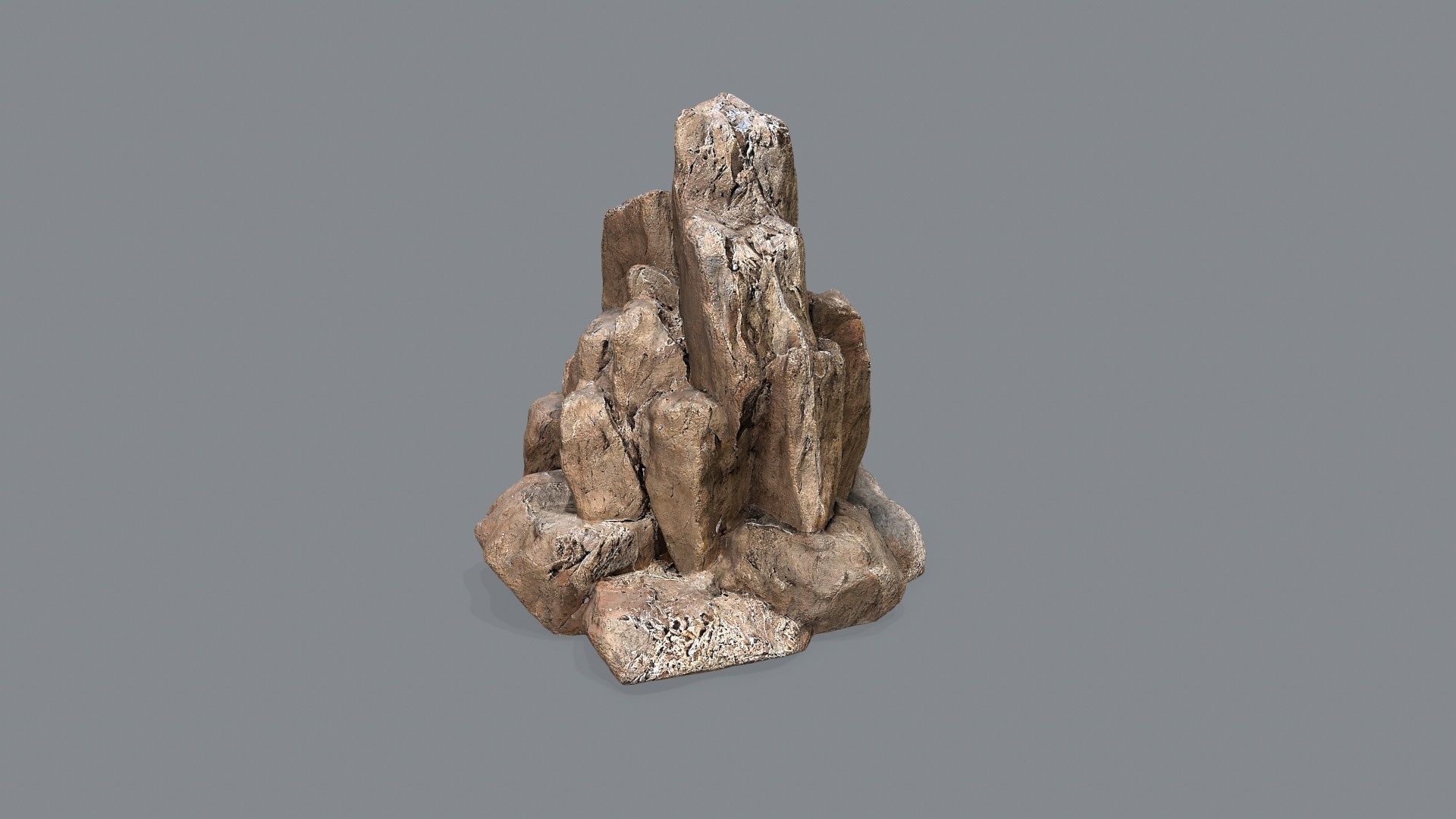 desert rocks Low-poly 3D model_7