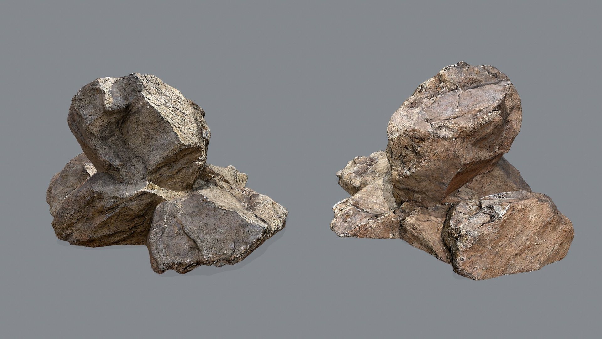 desert rocks Low-poly 3D model_15