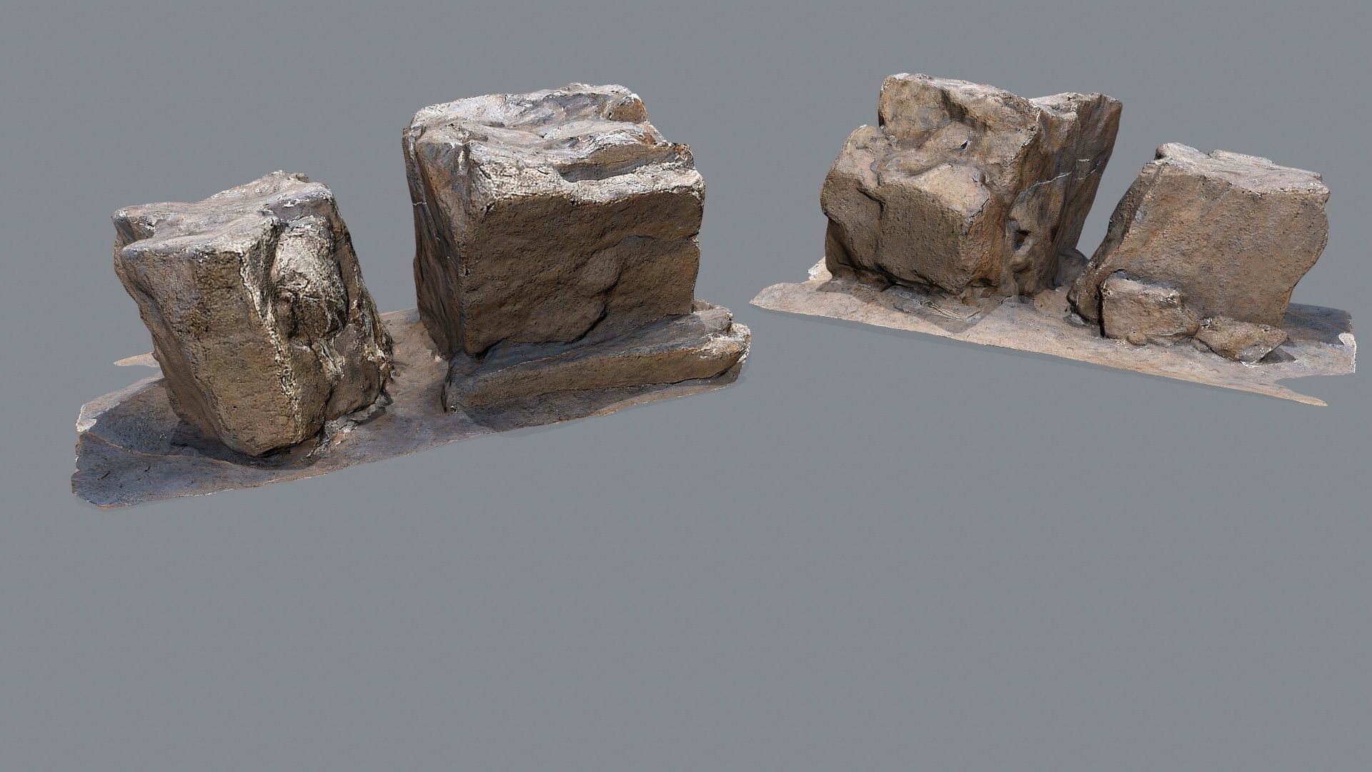 desert rocks Low-poly 3D model_13