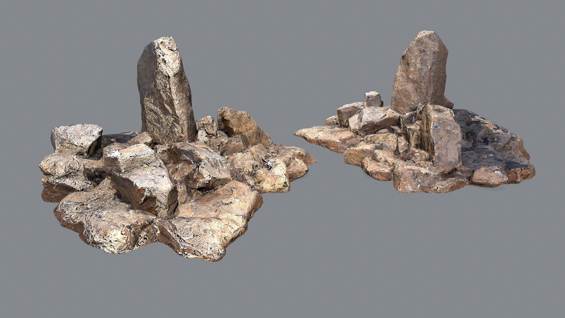 desert rocks Low-poly 3D model_10