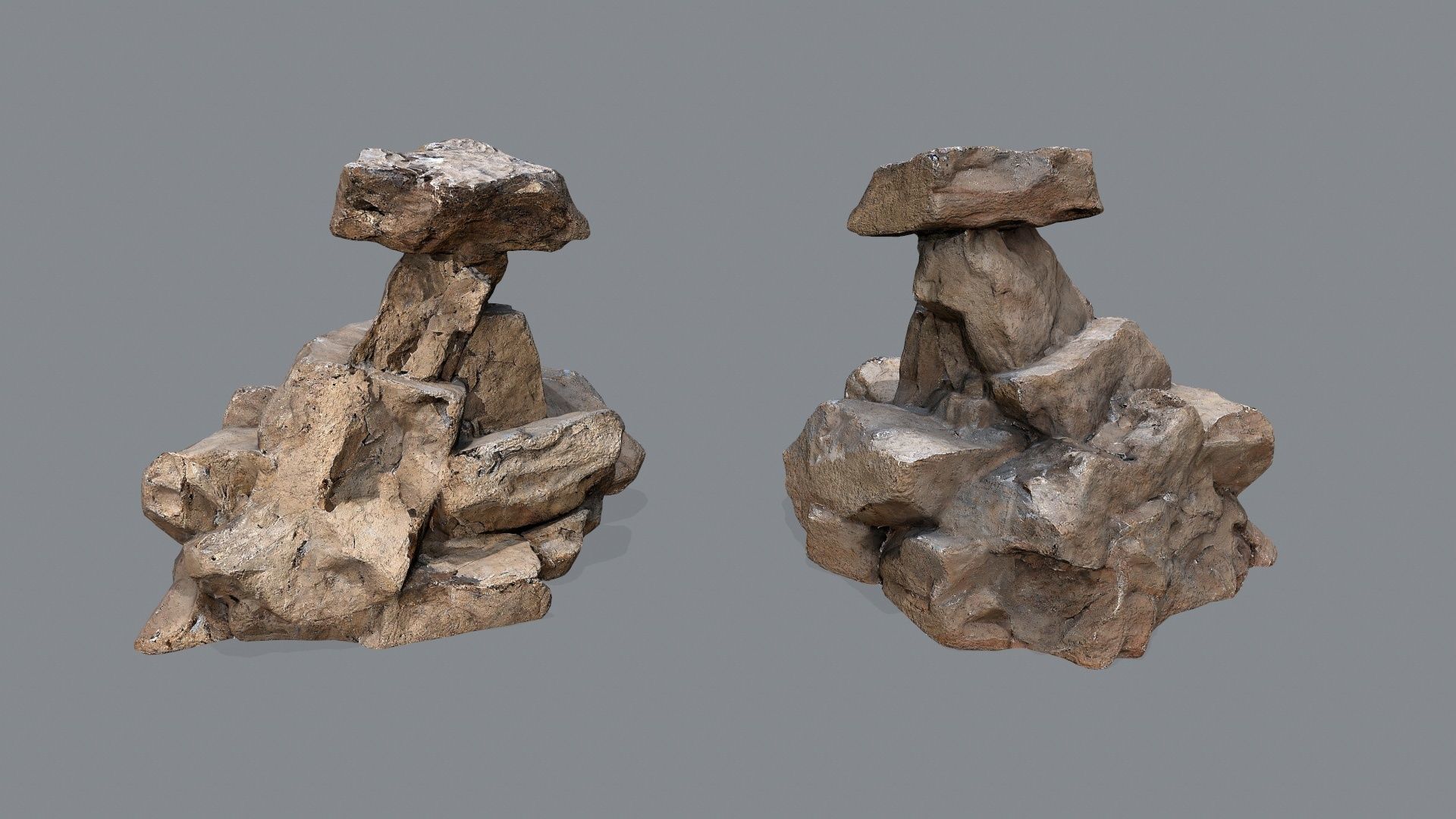 desert rocks Low-poly 3D model_12