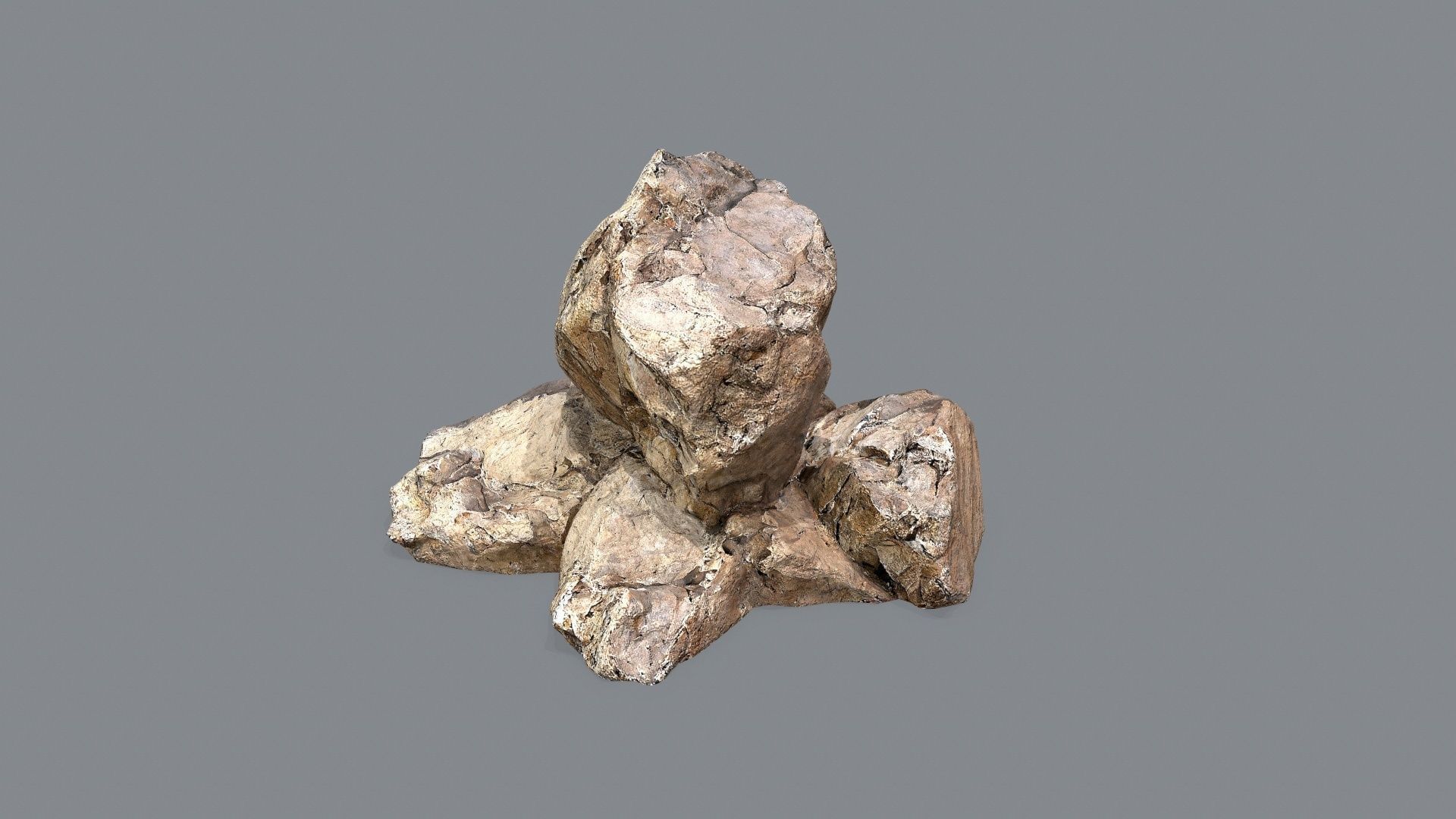 desert rocks Low-poly 3D model_6