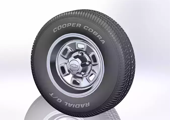 Wheels for scale model of Chevy Nova 1975 3D print model