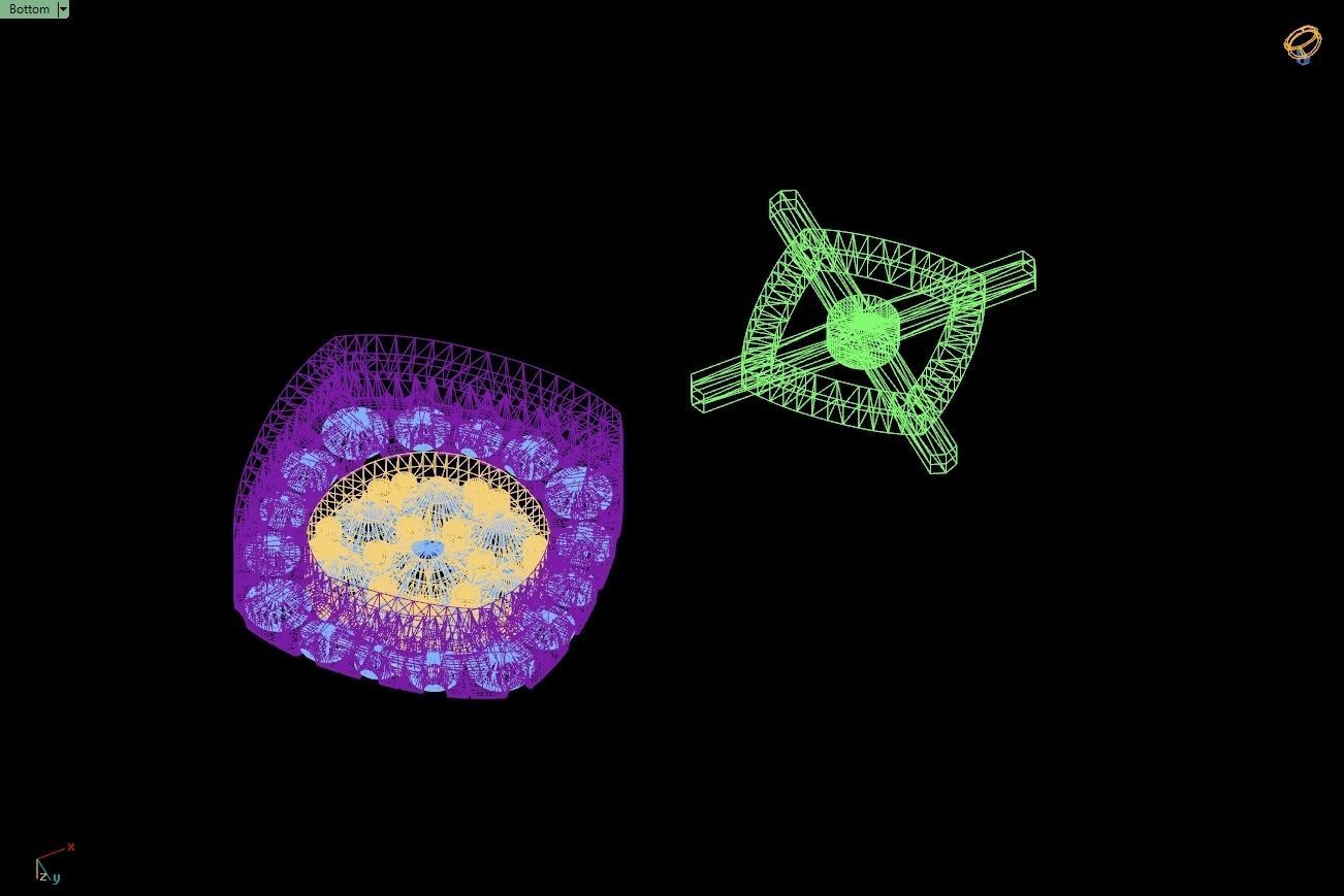 Custom Cushion Square Shape Round Diamond Studs - Earrings 10mm 3D print model_21