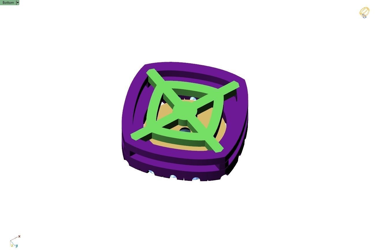 Custom Cushion Square Shape Round Diamond Studs - Earrings 10mm 3D print model_15