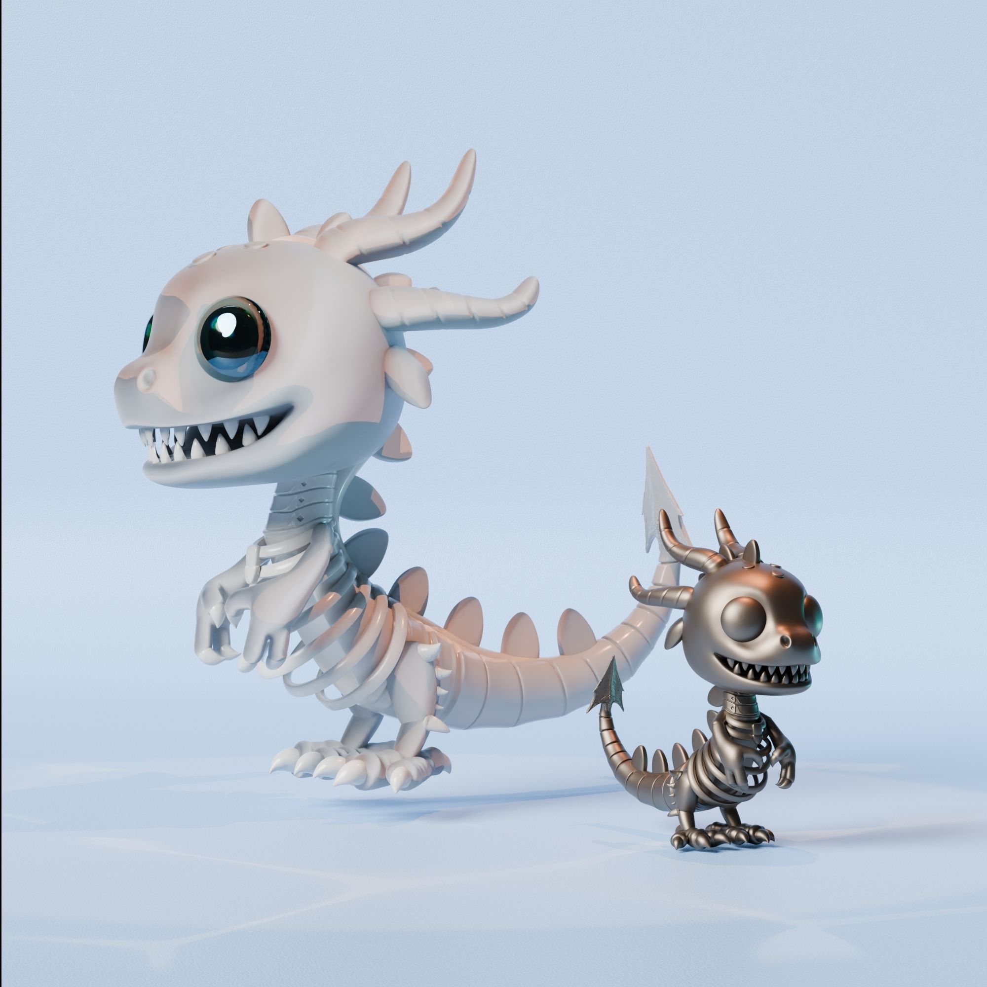 Skeleton Dragon - Cute Dragon 3D print model_2