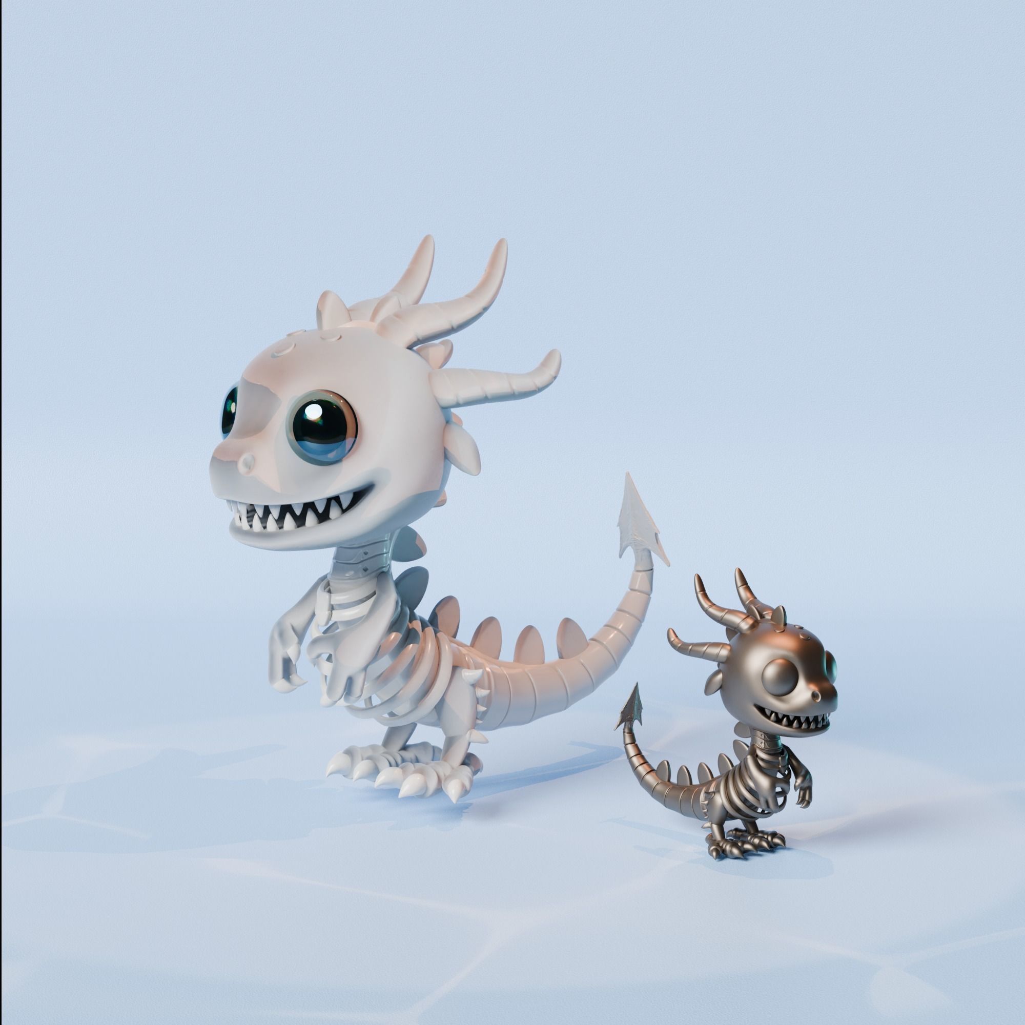 Skeleton Dragon - Cute Dragon 3D print model_1