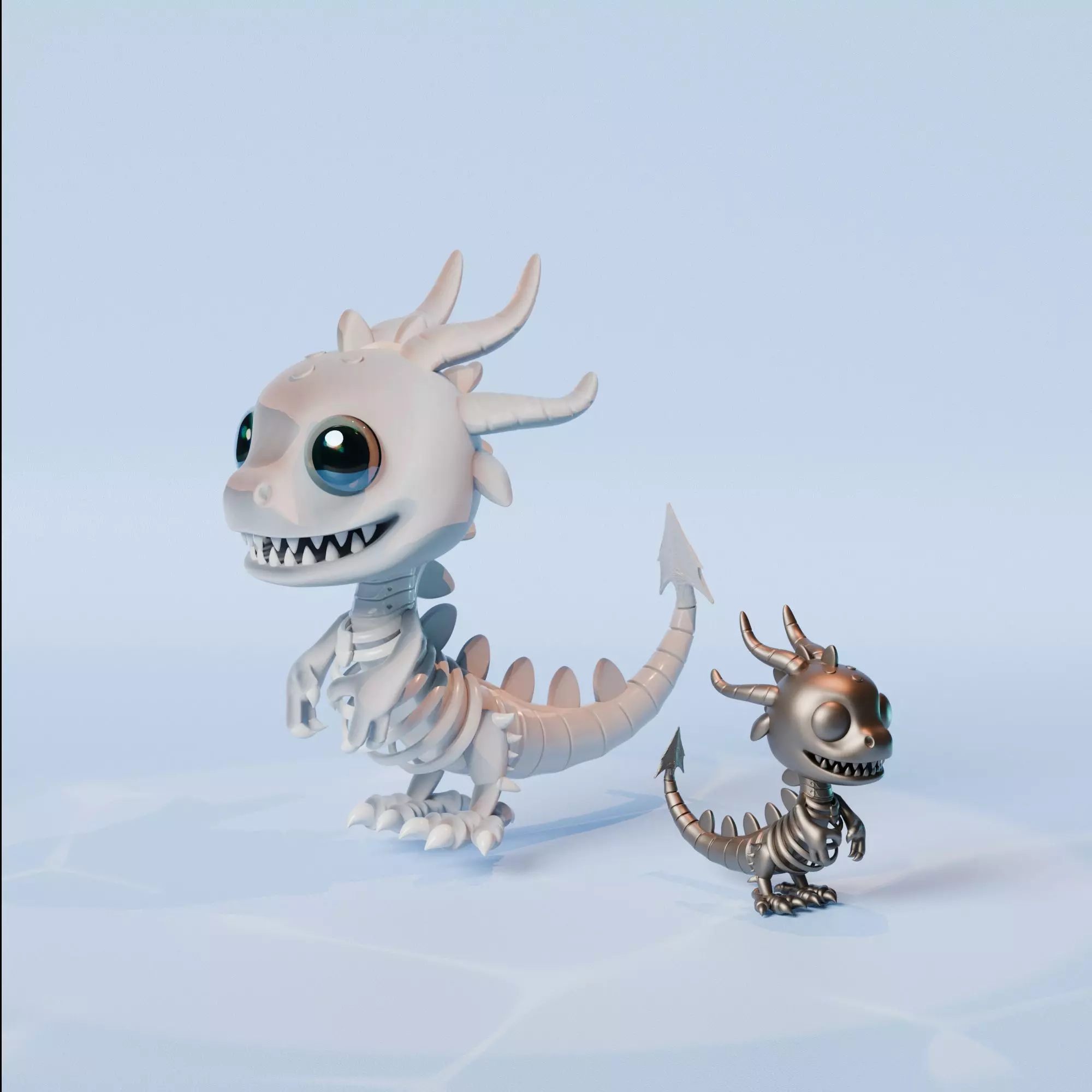 Skeleton Dragon - Cute Dragon 3D print model_0