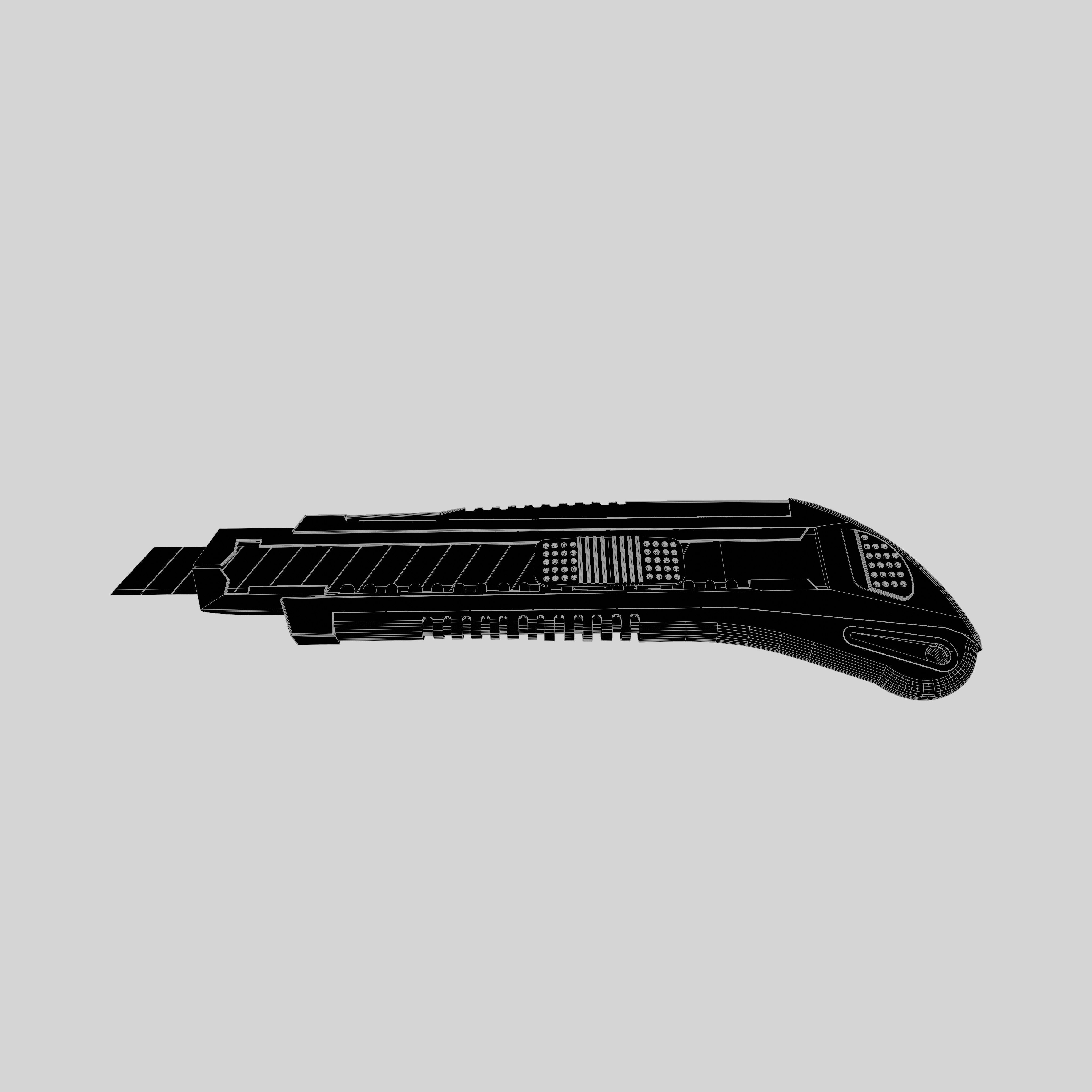 Realistic Utility Knife 3D model_16