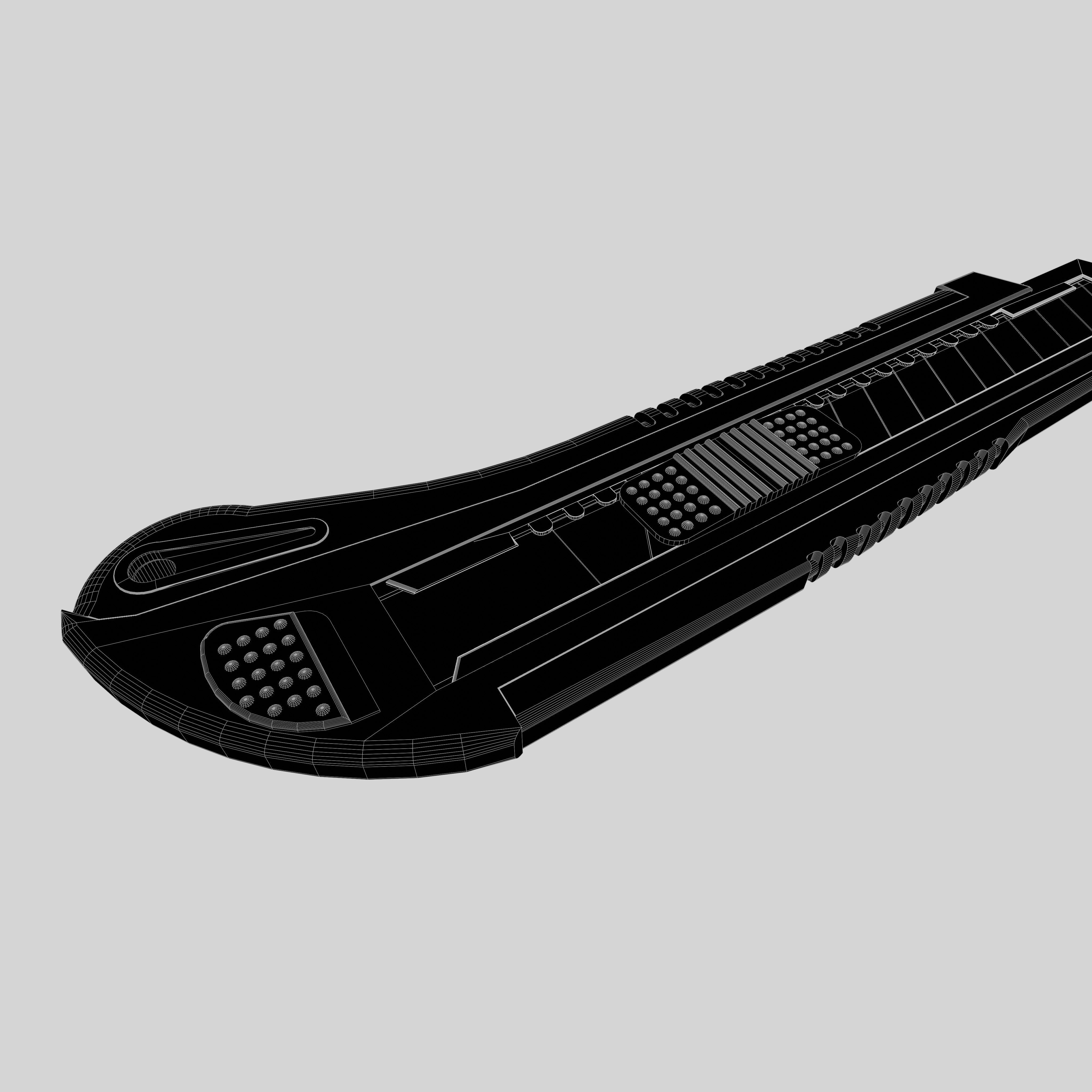 Realistic Utility Knife 3D model_13