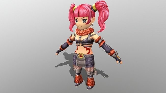 Arachne Female V2 Low-poly 3D model