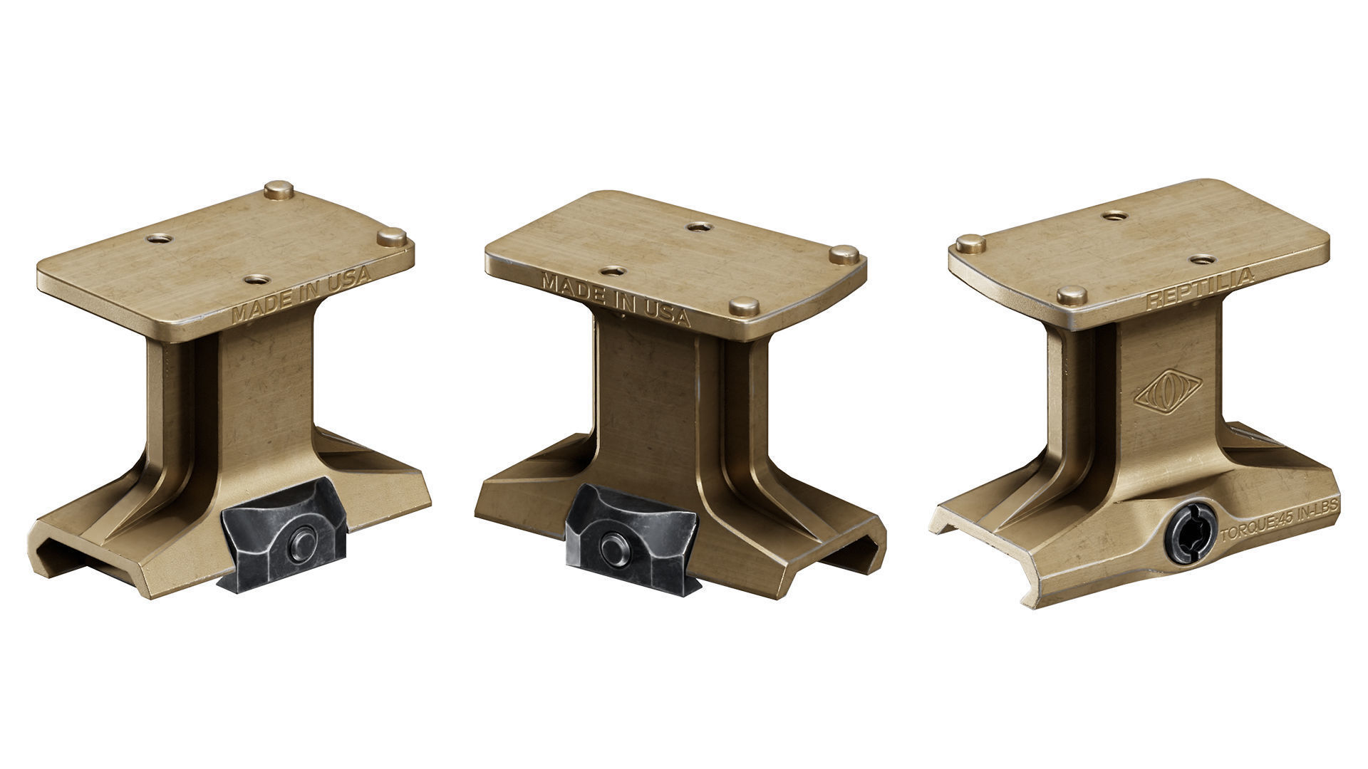 TRIJICON RMR TYPE 2 RED DOT SIGHT Low-poly 3D model_4