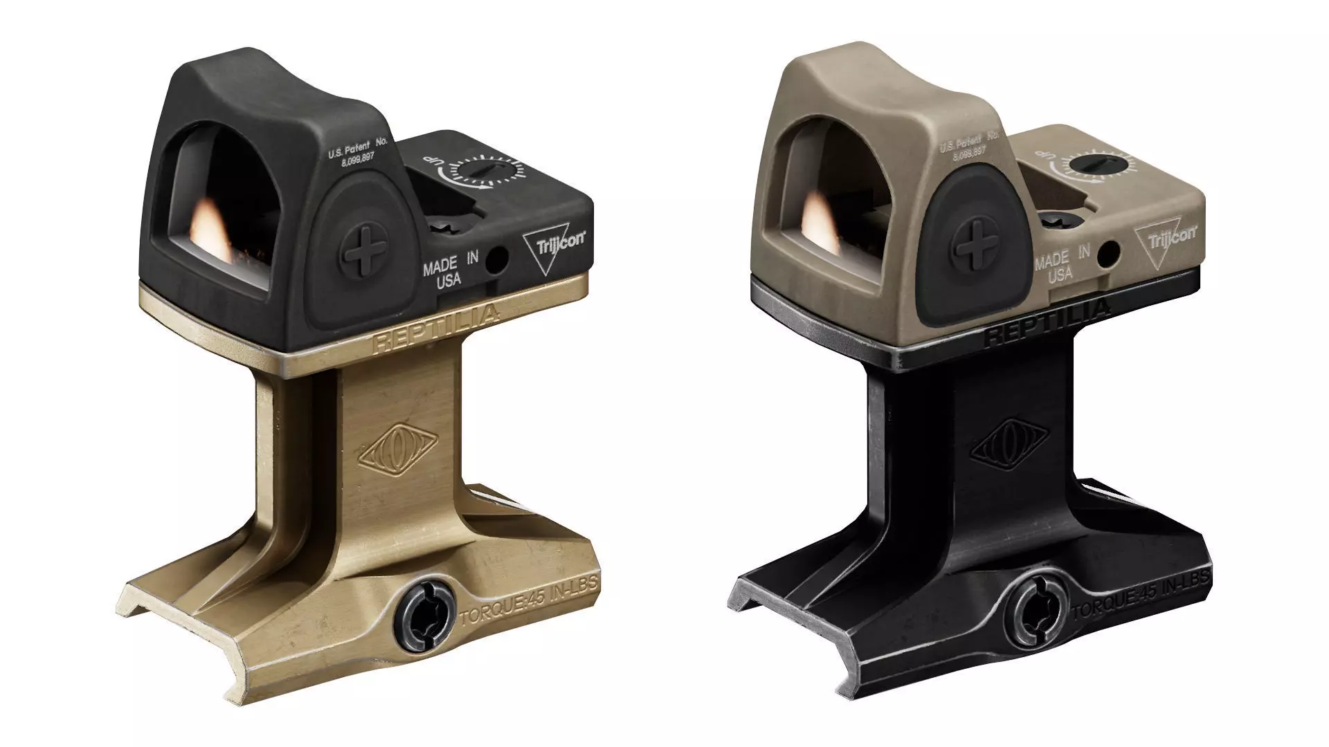 TRIJICON RMR TYPE 2 RED DOT SIGHT Low-poly 3D model_0