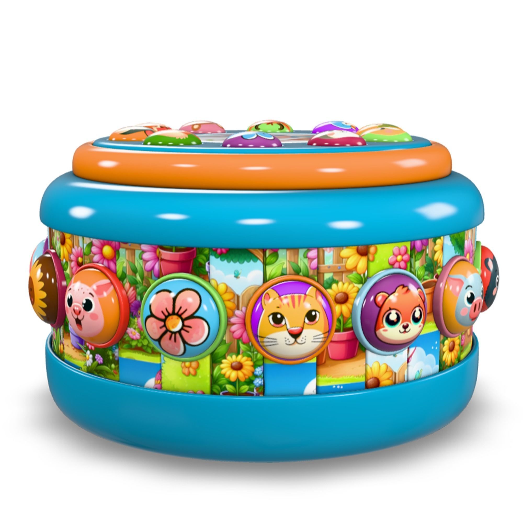 Kids Drum Toy 2 3D model_1