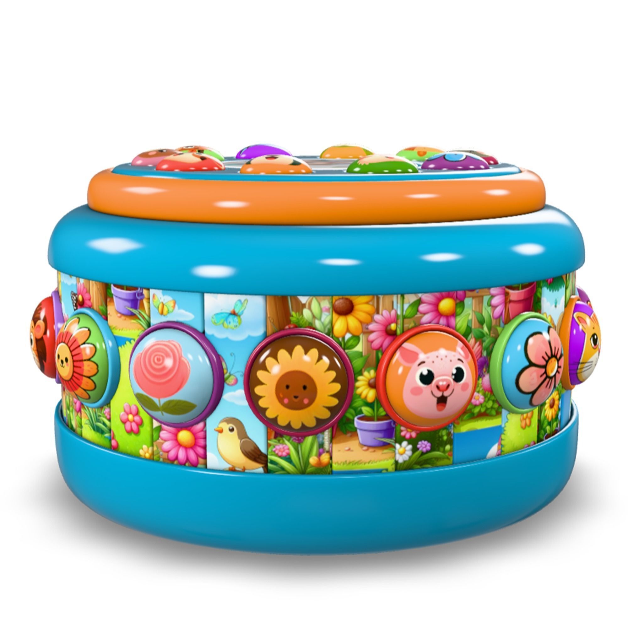 Kids Drum Toy 2 3D model_4