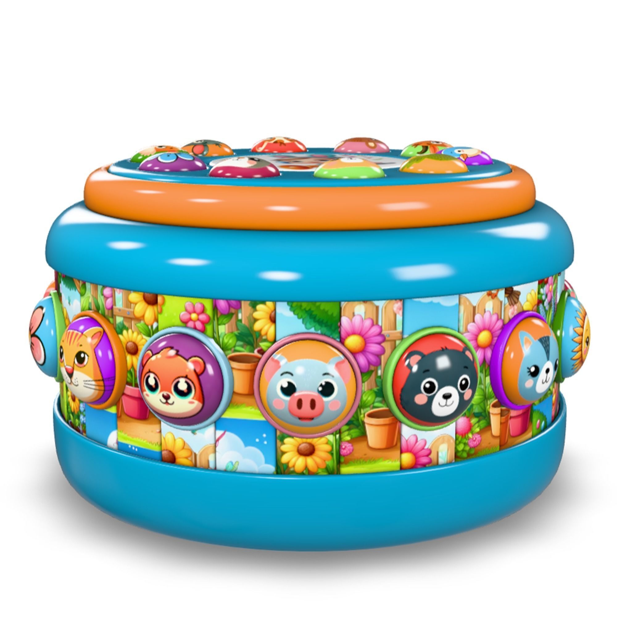 Kids Drum Toy 2 3D model_2