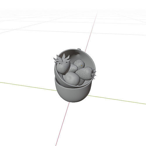 Strawberry Cup 3D model 3