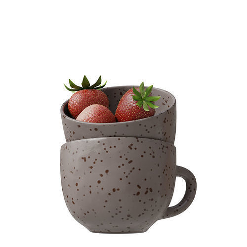 Strawberry Cup 3D model 7