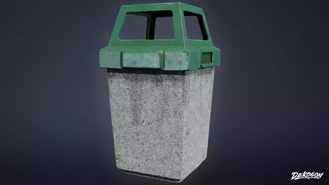 TRASH - Trashcan 01 - LOW POLY AND NANITE