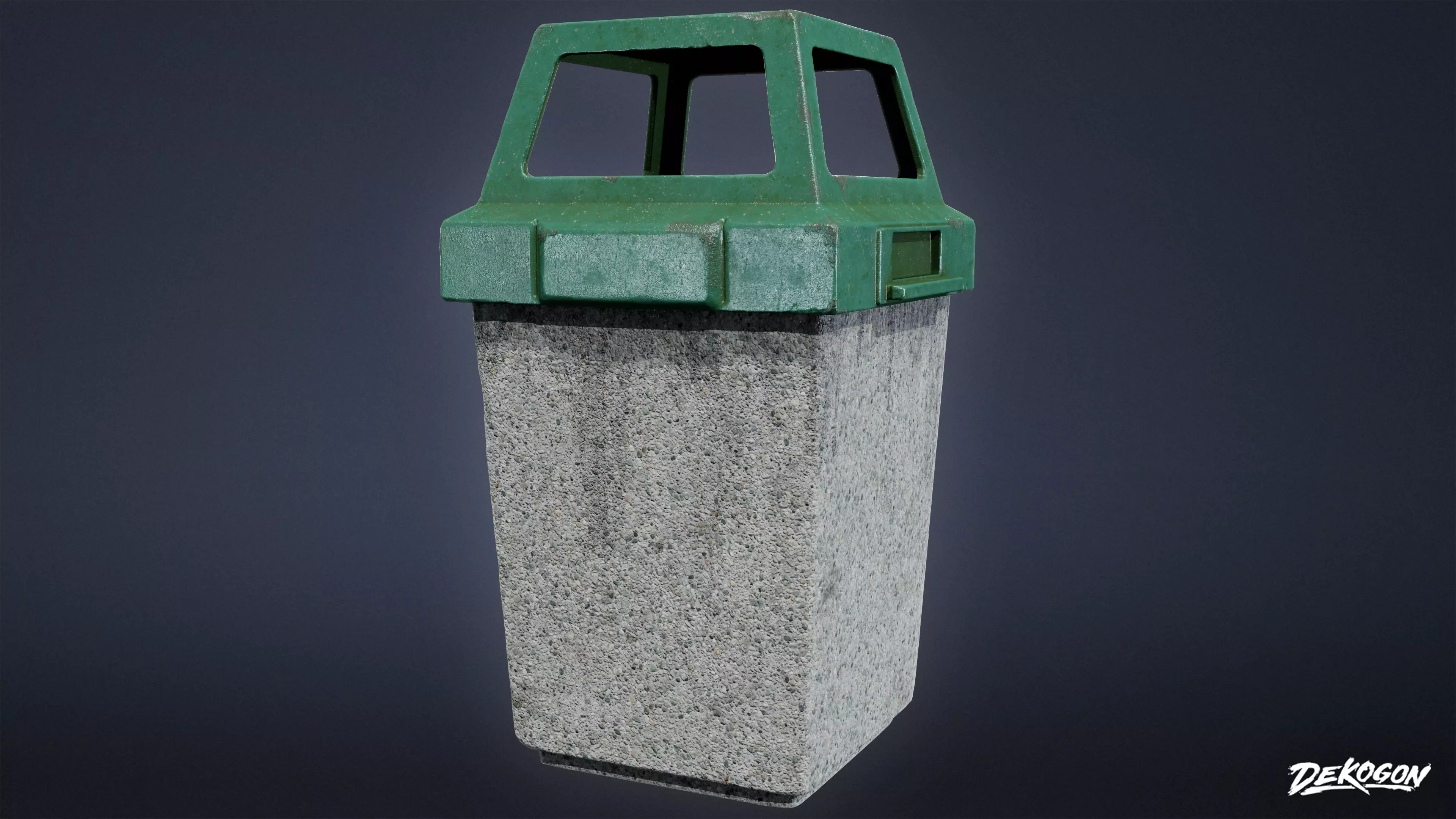 TRASH - Trashcan 01 - LOW POLY AND NANITE Low-poly 3D model_0