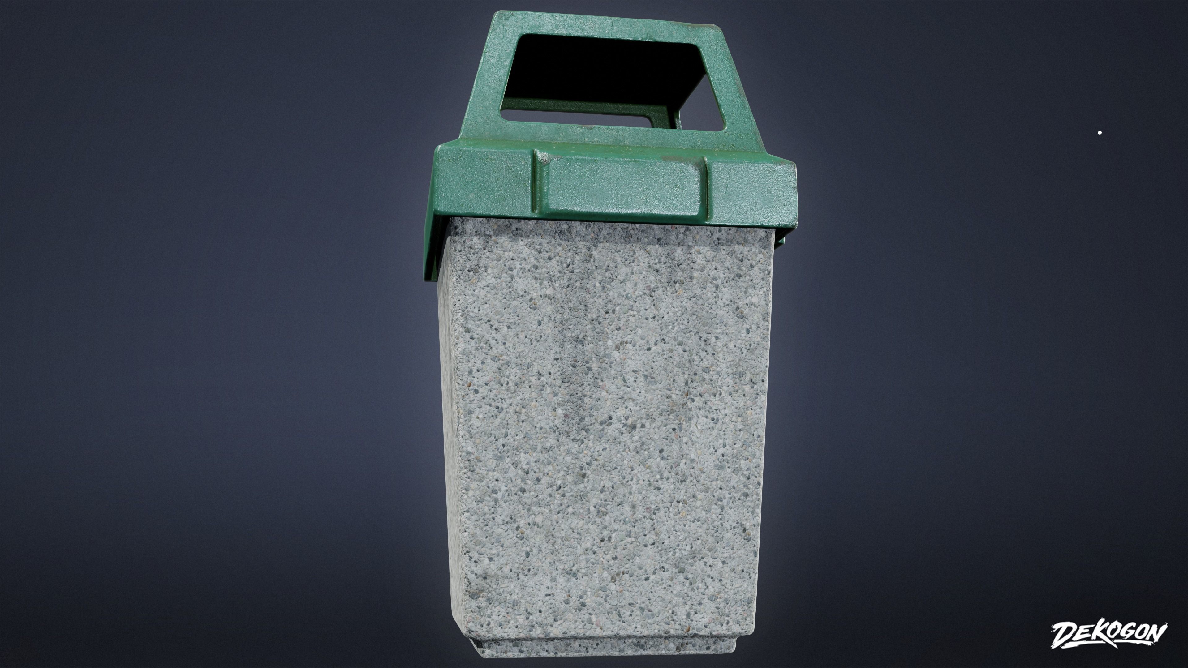 TRASH - Trashcan 01 - LOW POLY AND NANITE Low-poly 3D model_2