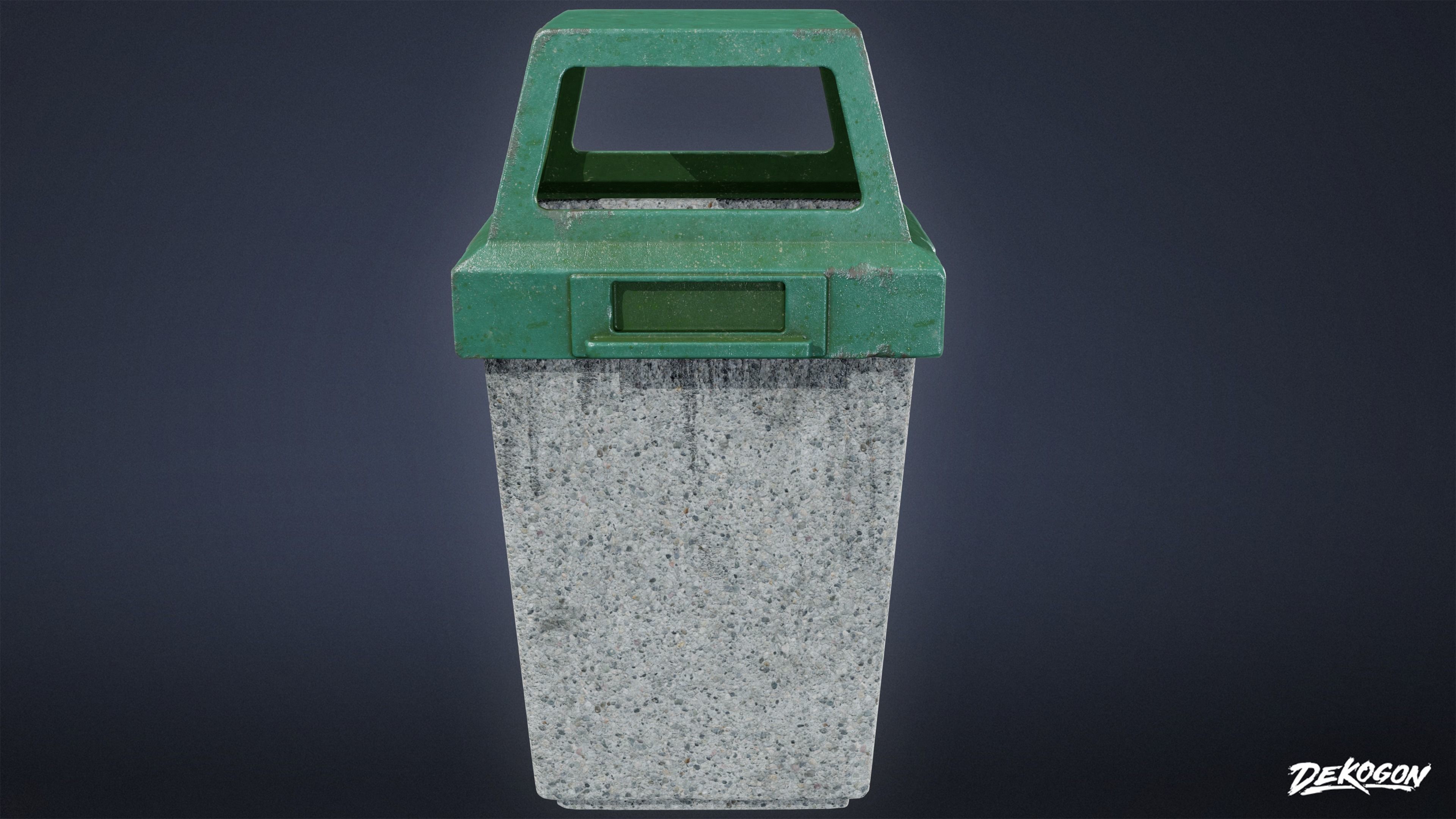 TRASH - Trashcan 01 - LOW POLY AND NANITE Low-poly 3D model_7