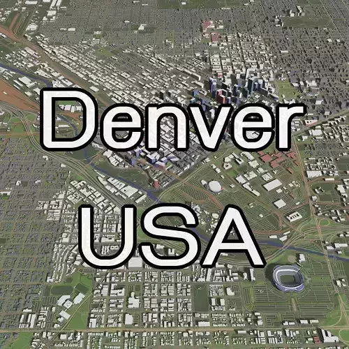 Denver USA - city and urban 3D model