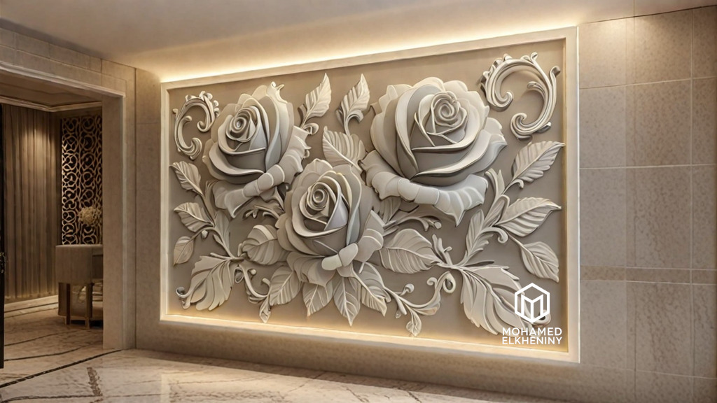 Modern Wall Panel Relief for CNC and 3D Printing 03 3D print model_13