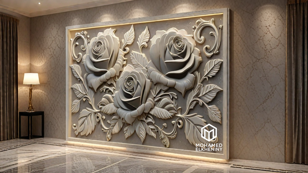 Modern Wall Panel Relief for CNC and 3D Printing 03 3D print model_8
