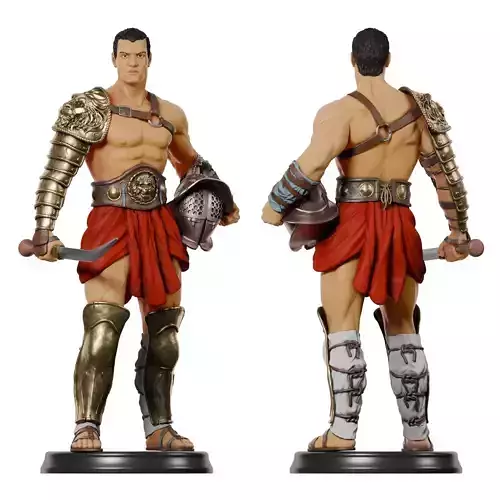 THRACIAN GLADIATOR 1-6 STATUE - INCLUDES 1-10 BUST VERSION 3D print model