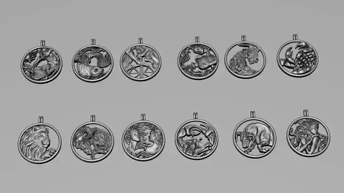 Zodiac Symbols theme 1 simple frame