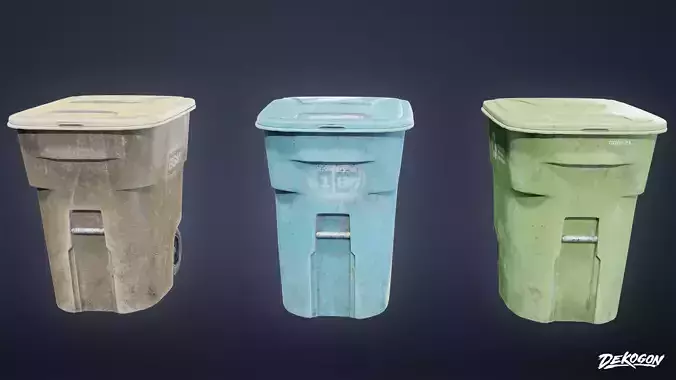 TRASH - Trashcan 07 - LOW POLY AND NANITE