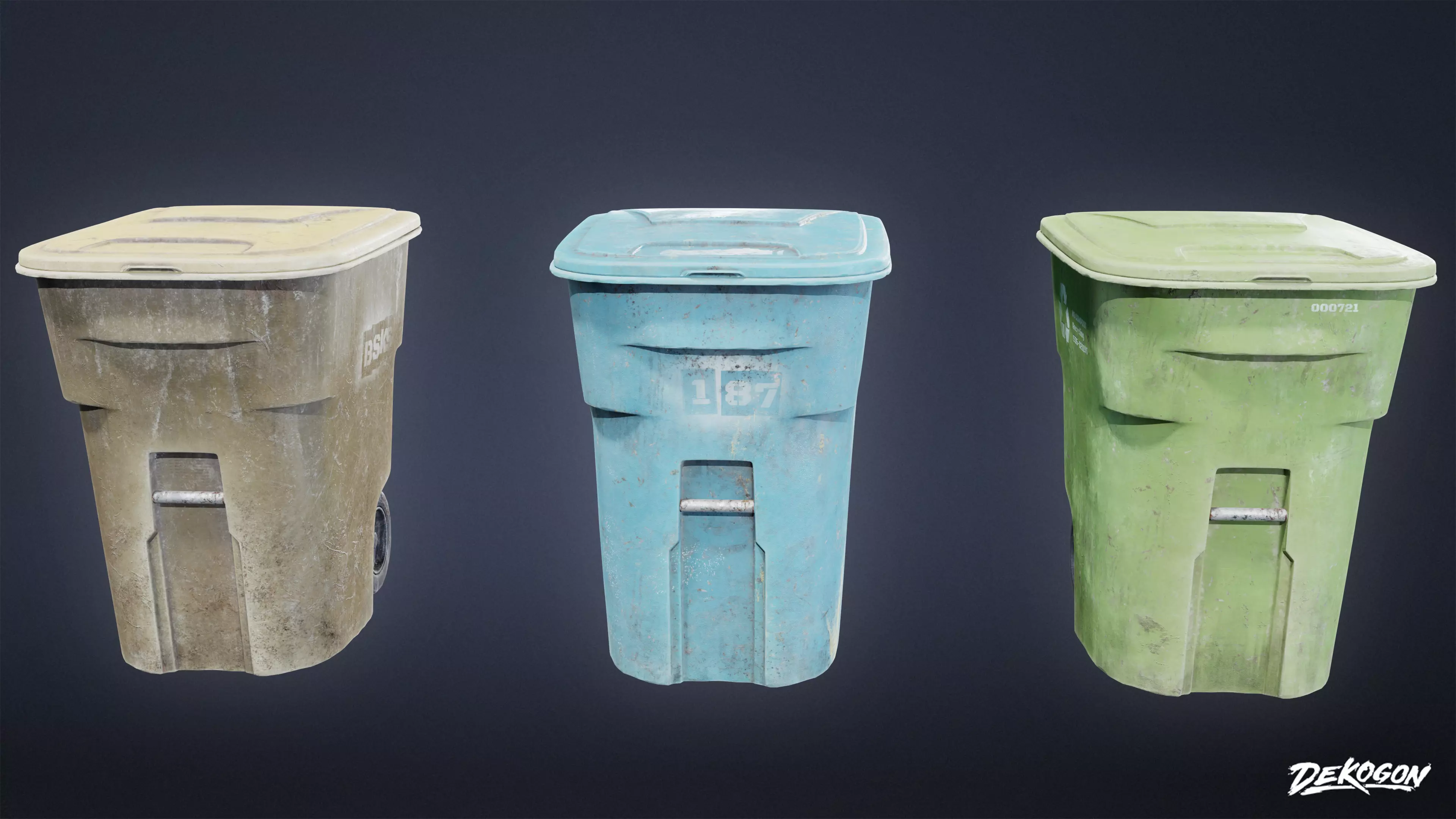 TRASH - Trashcan 07 - LOW POLY AND NANITE Low-poly 3D model_0