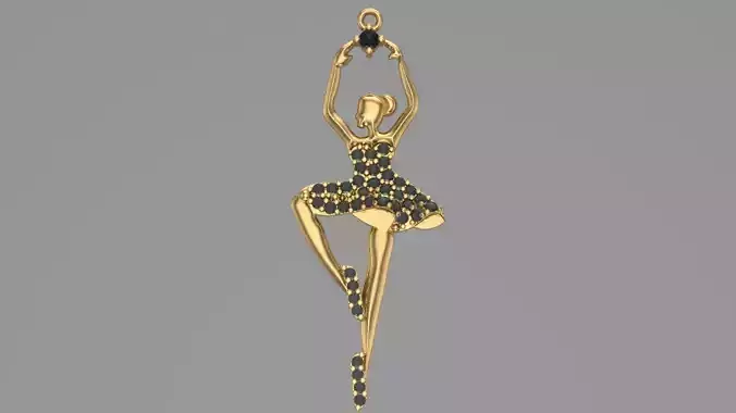 plka dots ballerina 3D print model