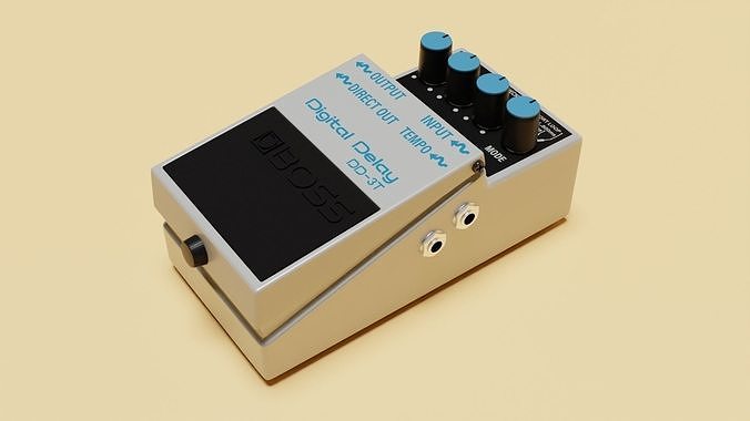 Electric Guitar Delay Pedal Model 3D model