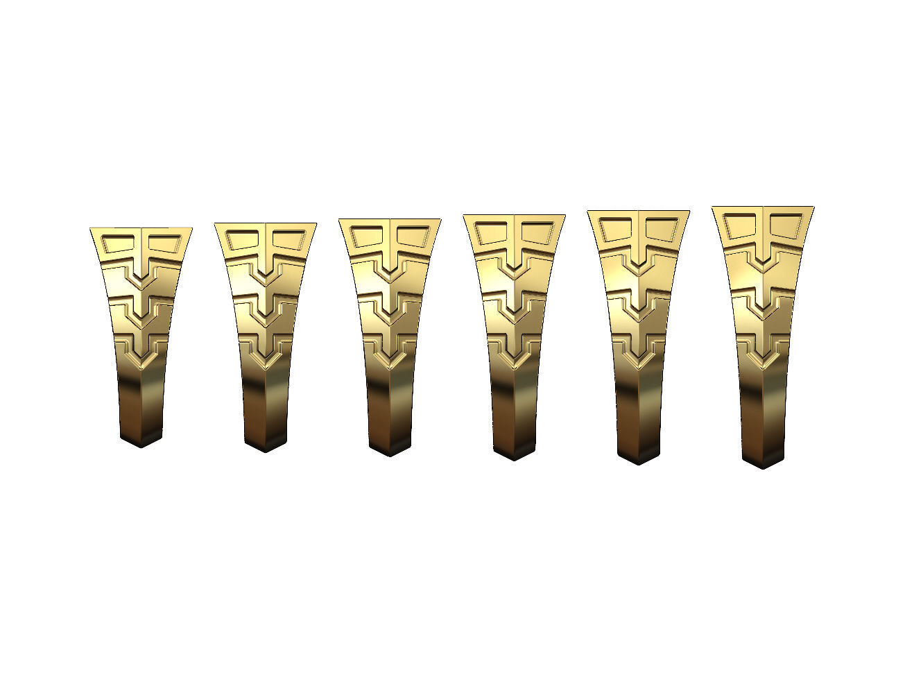 Hexagonal top and side engravings signet ring US sizes 7to12 3D print model_1