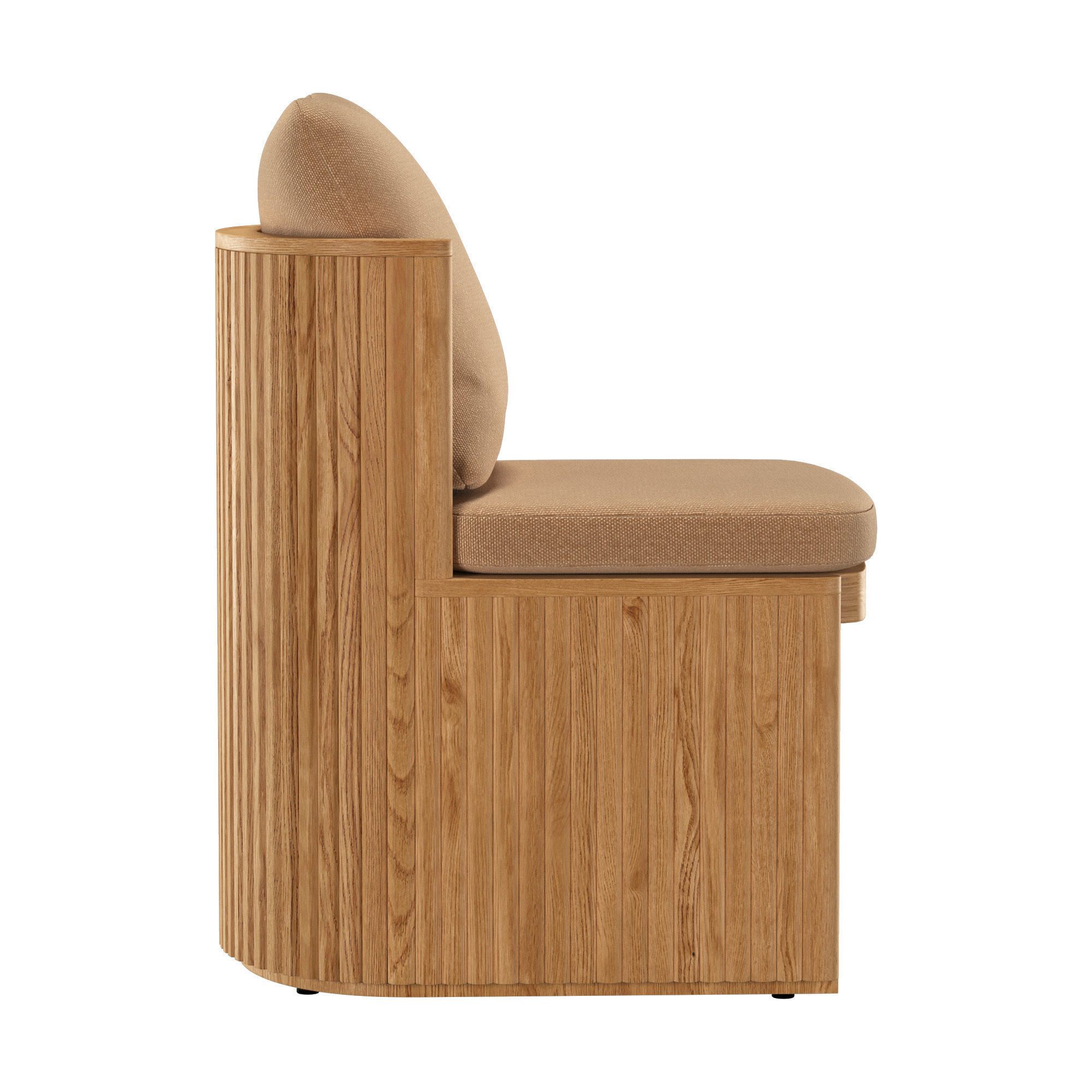 BYRON TEAK OPEN-BASE DINING SIDE CHAIR 3D model_4