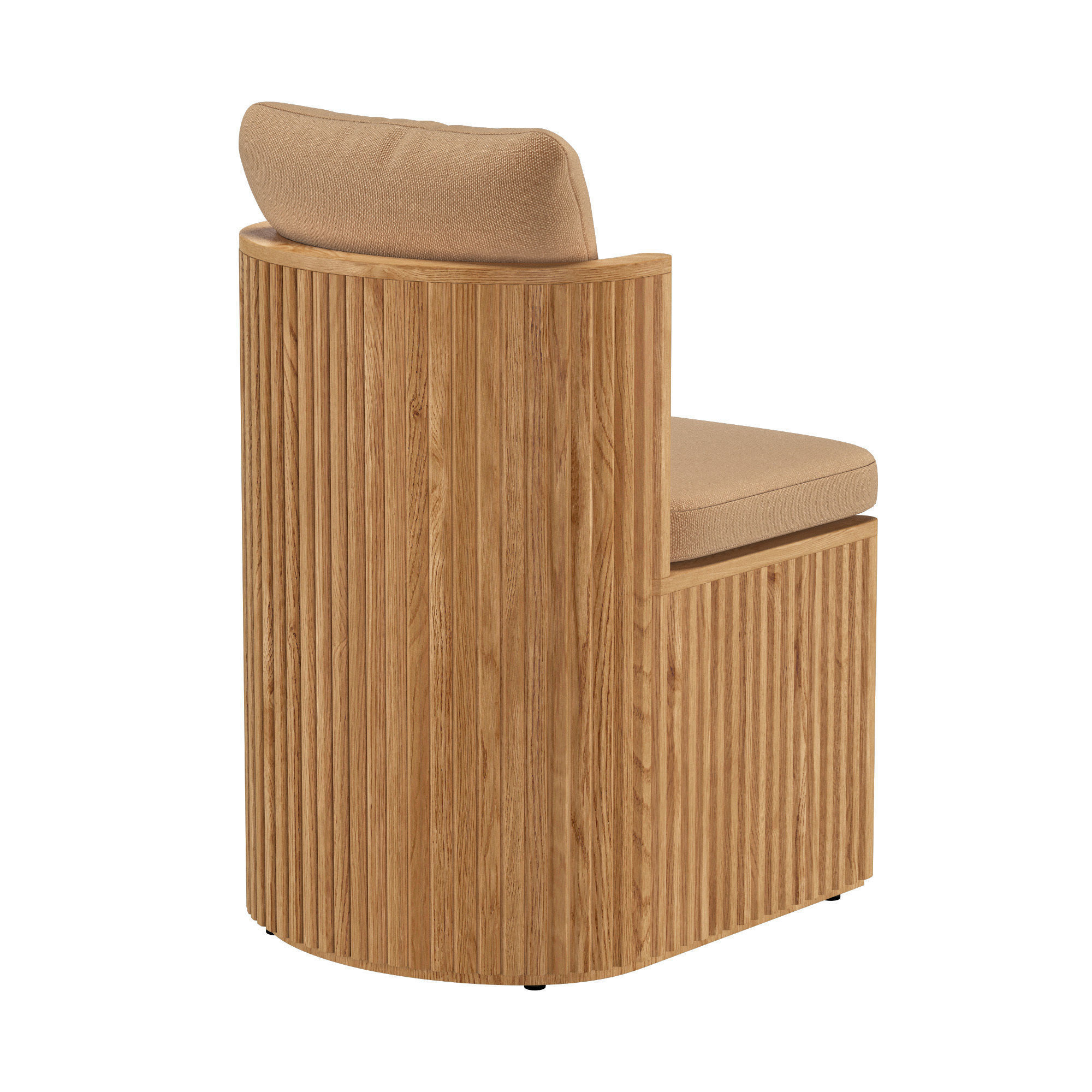 BYRON TEAK OPEN-BASE DINING SIDE CHAIR 3D model_5