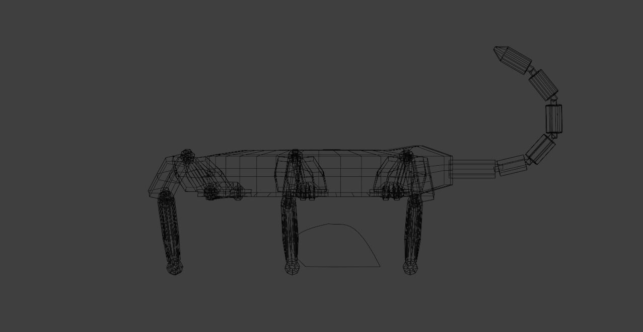 Mechanical Scorpion with Inverse Kinematics  Low-poly 3D model_8