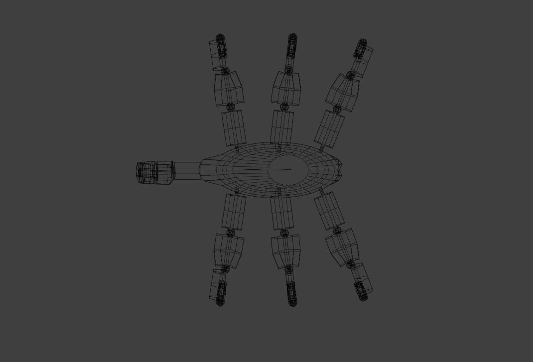 Mechanical Scorpion with Inverse Kinematics  Low-poly 3D model_6