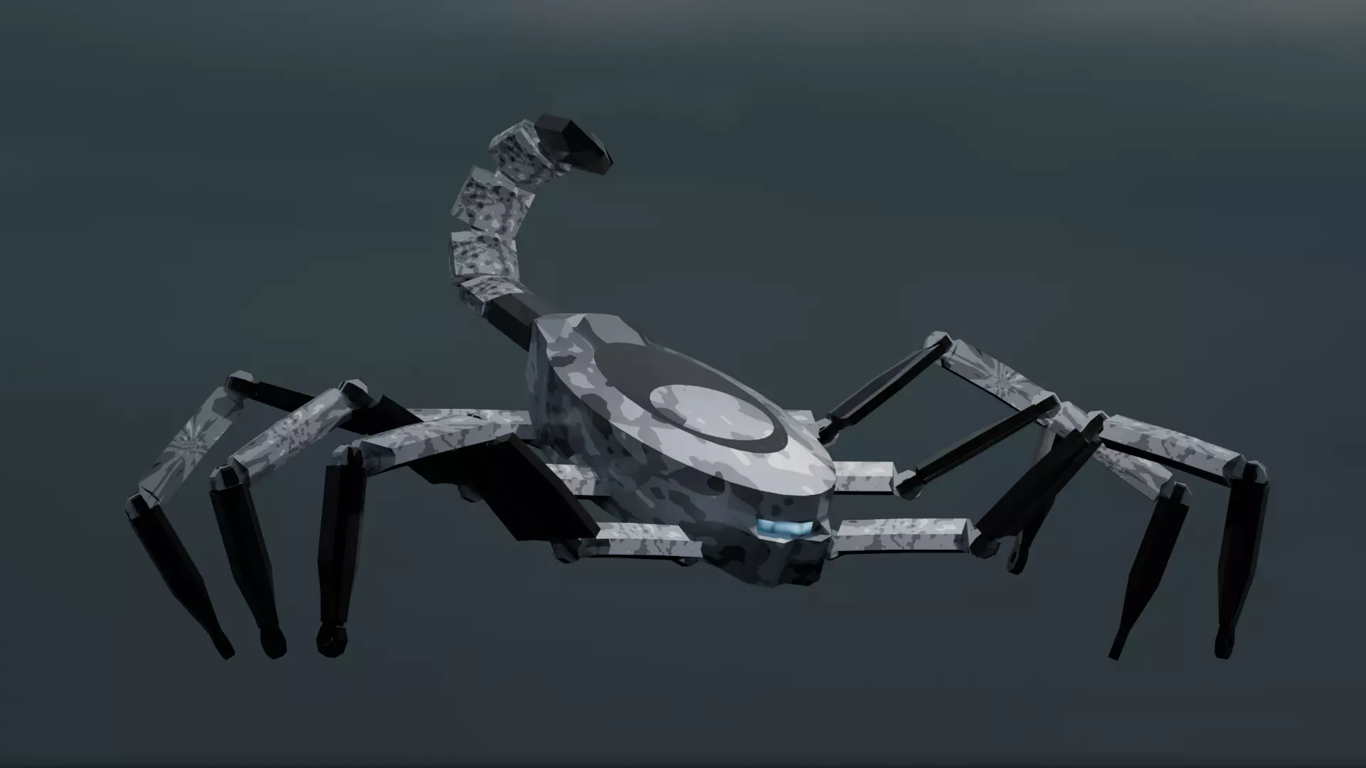 Mechanical Scorpion with Inverse Kinematics  Low-poly 3D model_0