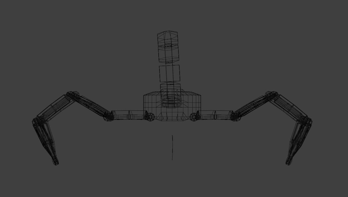 Mechanical Scorpion with Inverse Kinematics  Low-poly 3D model_7