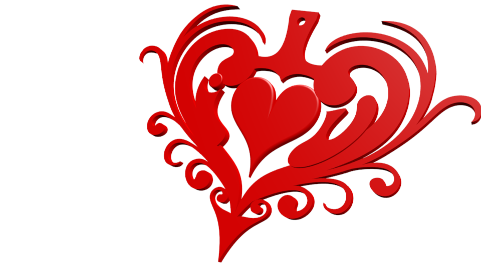 Heart Necklace 3D print model_1