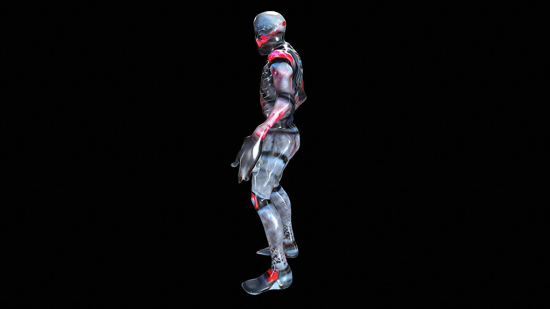 Zombie Creature 3D model_2