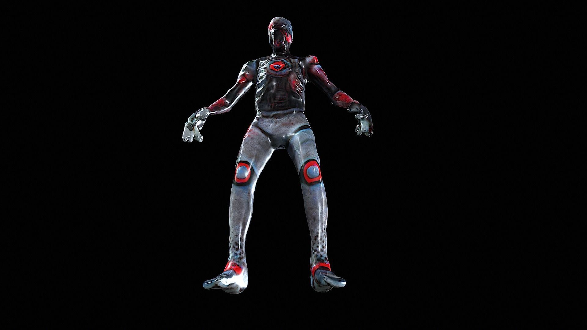 Zombie Creature 3D model_9