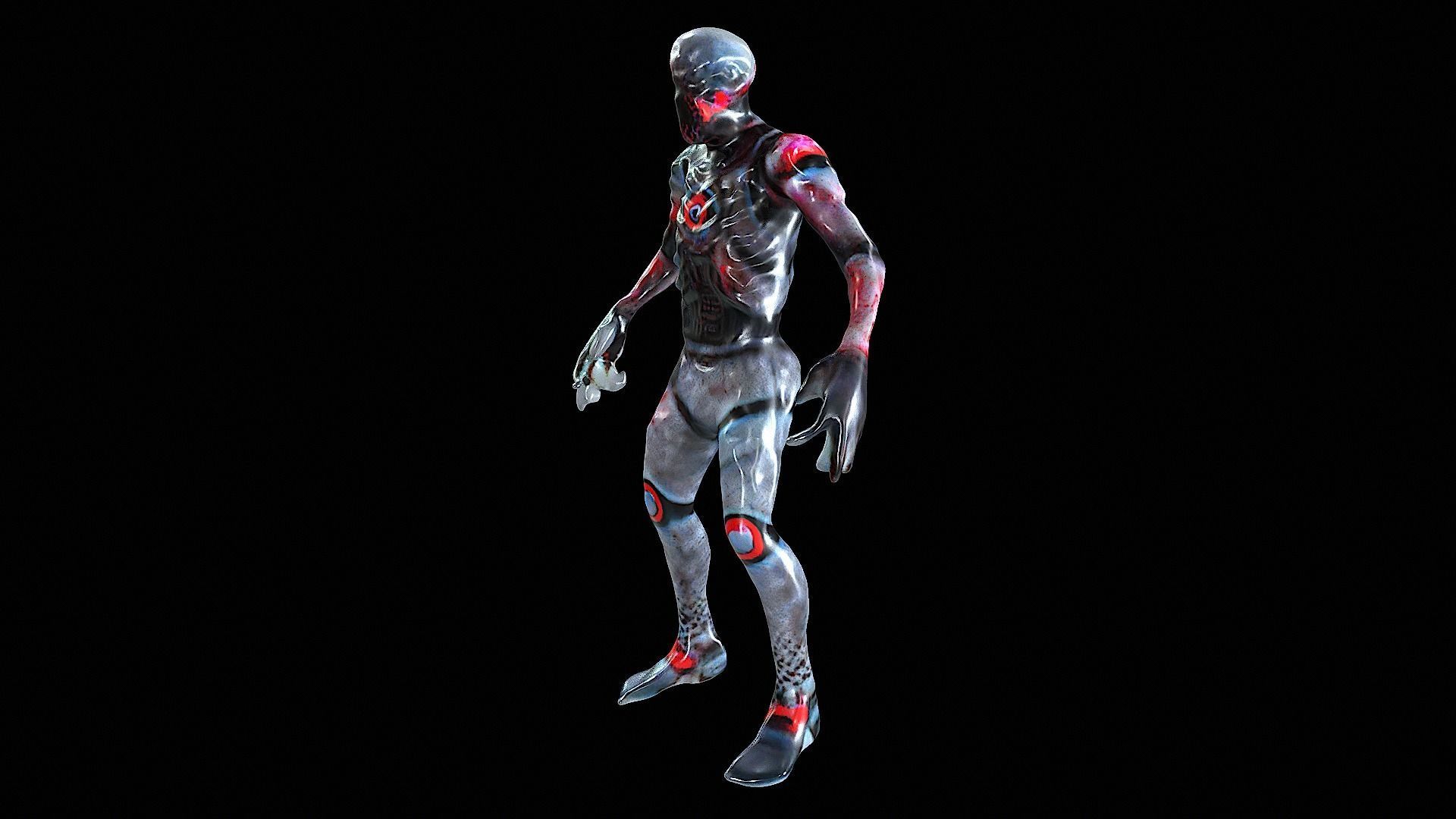 Zombie Creature 3D model_1